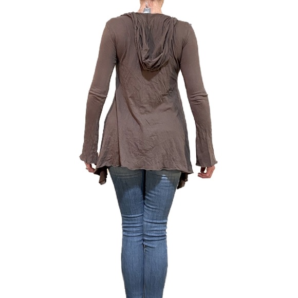 Bobi Handkerchief hem light tunic top brown small - Picture 6 of 9